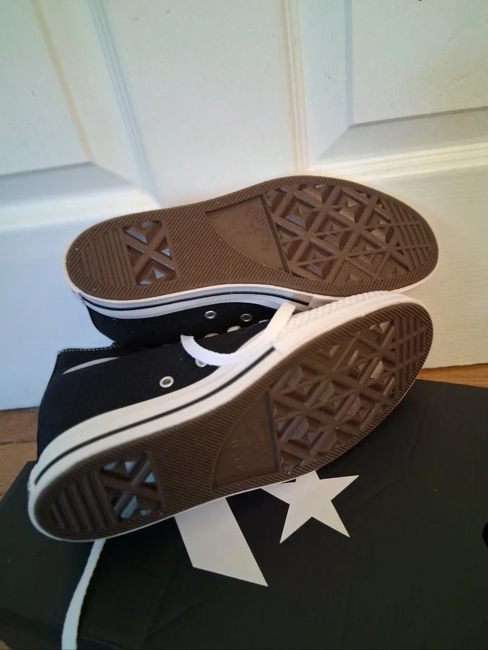 Converse Women's Black High-Top Canvas Hidden Wedge Plaform Sneakers